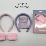 KIT DE VINCHAS CON MUÑEQUERAS PARA SKINCARE